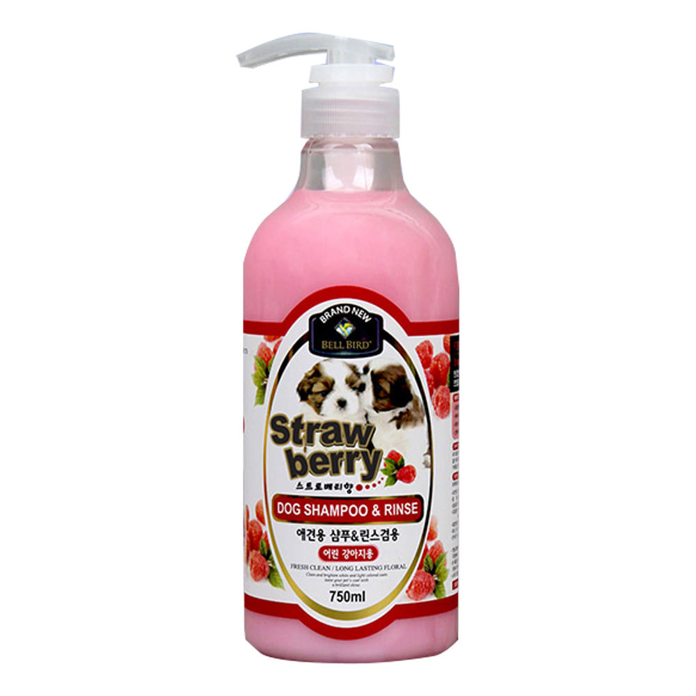 뉴벨버드 스트로베리 샴푸린스 (퍼피용) 750ml (강아지 겸용샴푸)