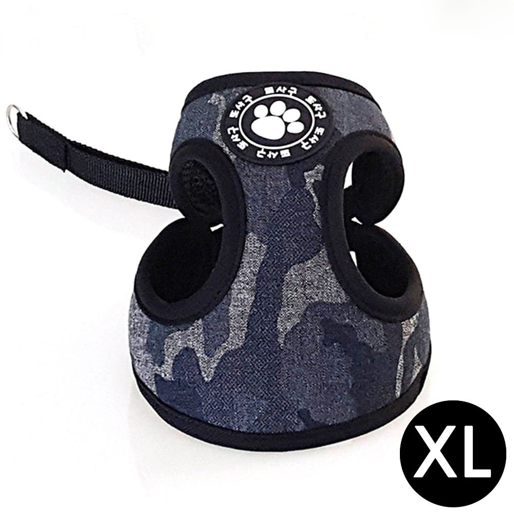 지엠펫 또사구 밀리터리 하네스 블랙 (XL) (강아지 하네스)