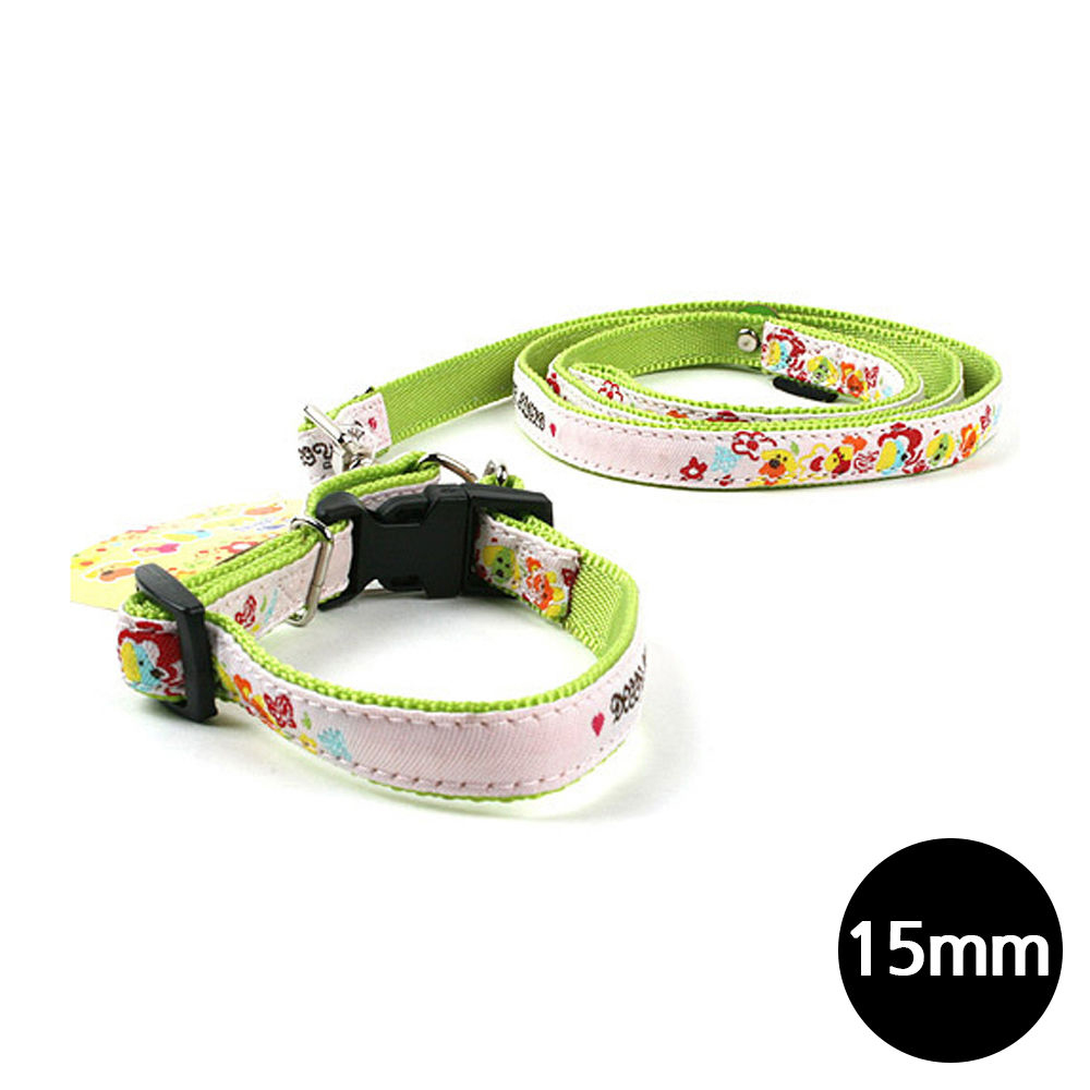 도기프렌드 하트 강아지 목줄세트 15mm (랜덤1개)