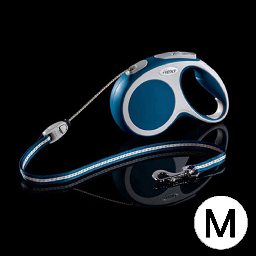 플렉시 바리오 코드타입 5m 블루 (M) (강아지 리드줄)