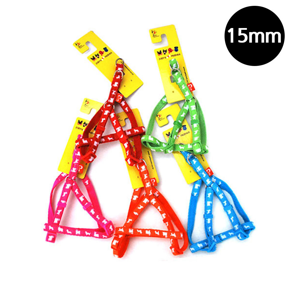 펫츠컴퍼니 파스텔 도그프린팅 하네스만 15mm (강아지 하네스) (랜덤1개)