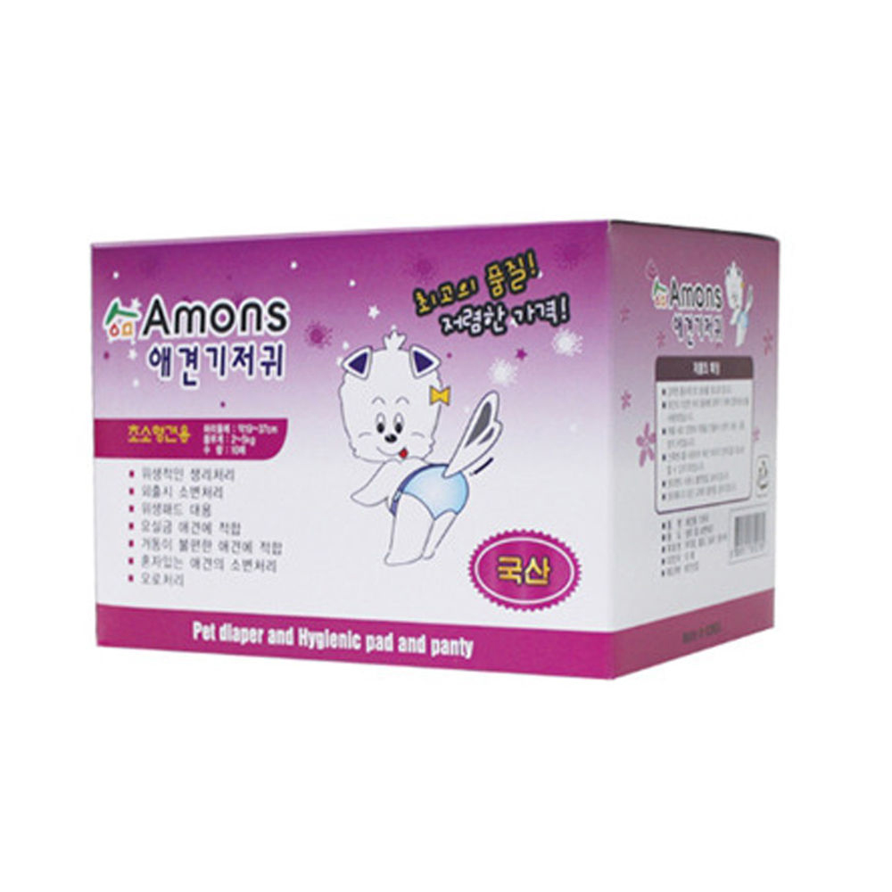 아몬스 애견기저귀 초소형견용 (10매) (강아지 기저귀)