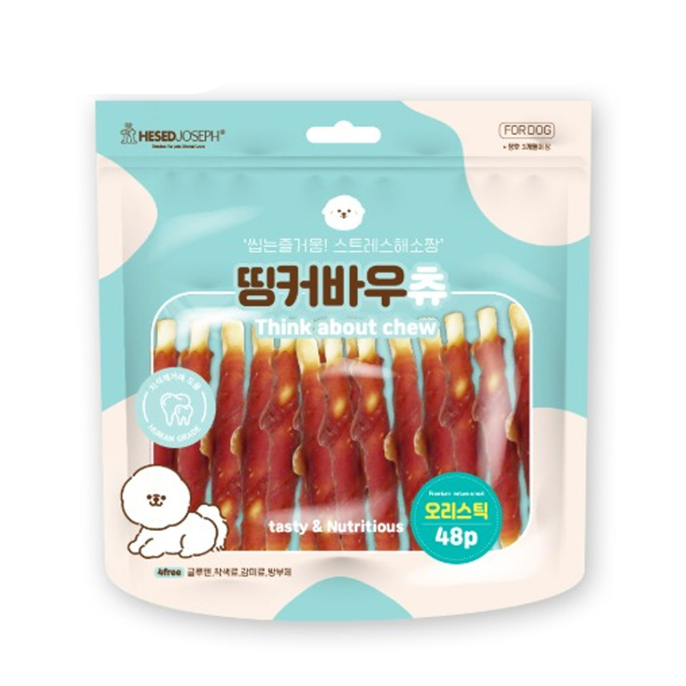 헤세드요셉 띵커바우츄 오리껌 48P (390g) (강아지 간식)