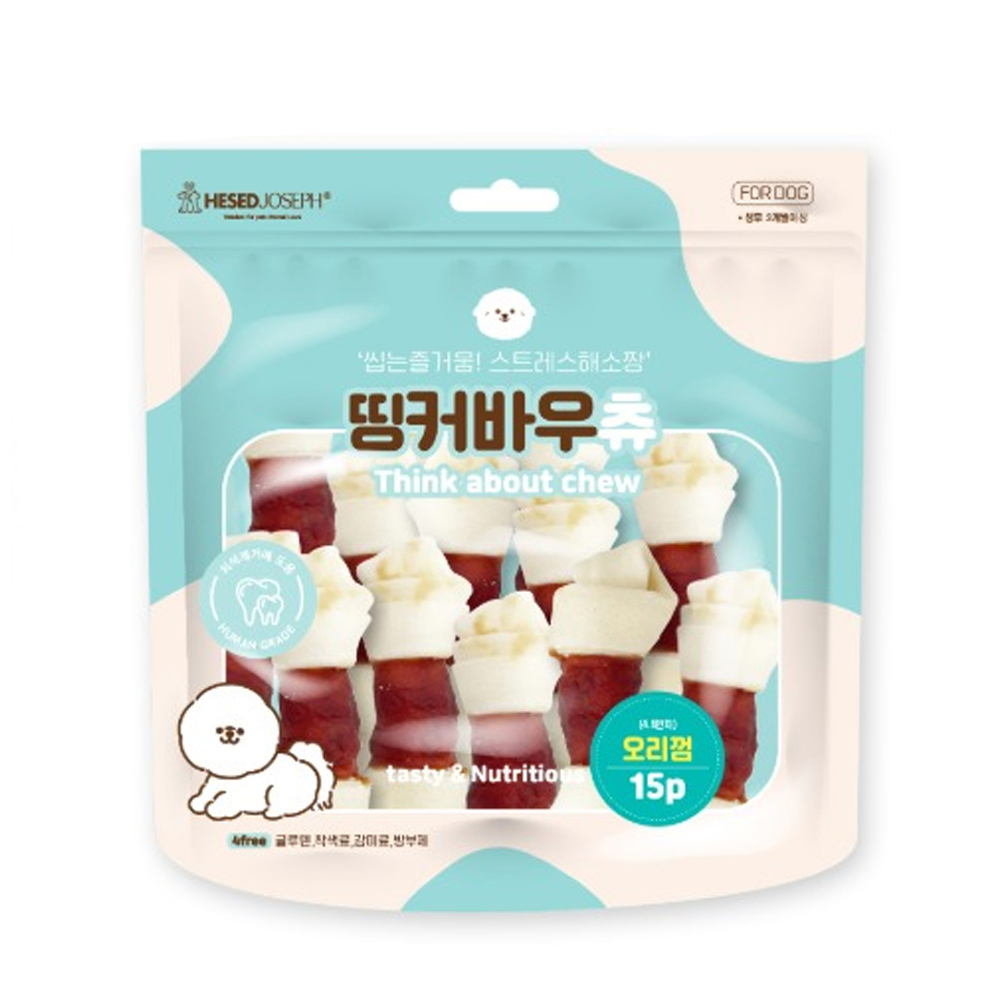 헤세드요셉 띵커바우츄 오리껌 15P (380g) (강아지 간식)