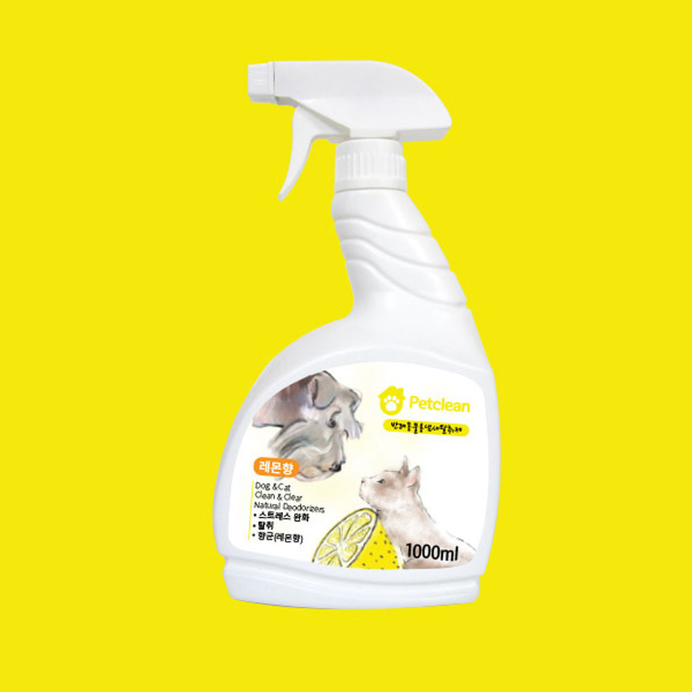 펫크린 탈취제 1000ml (레몬향) (강아지 탈취제)