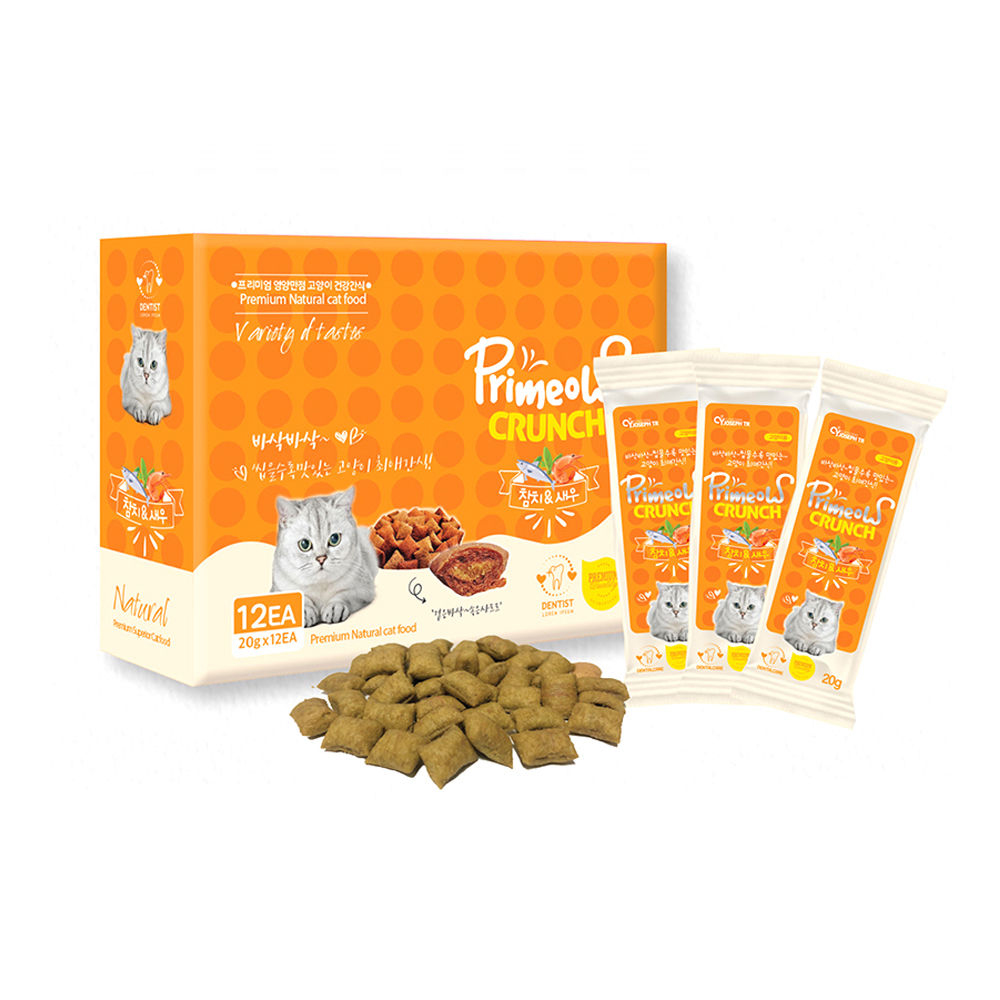 CY요셉 프리미요 크런치 맛있는 참치.새우 (20g x 12개입) (1박스) (고양이 간식)