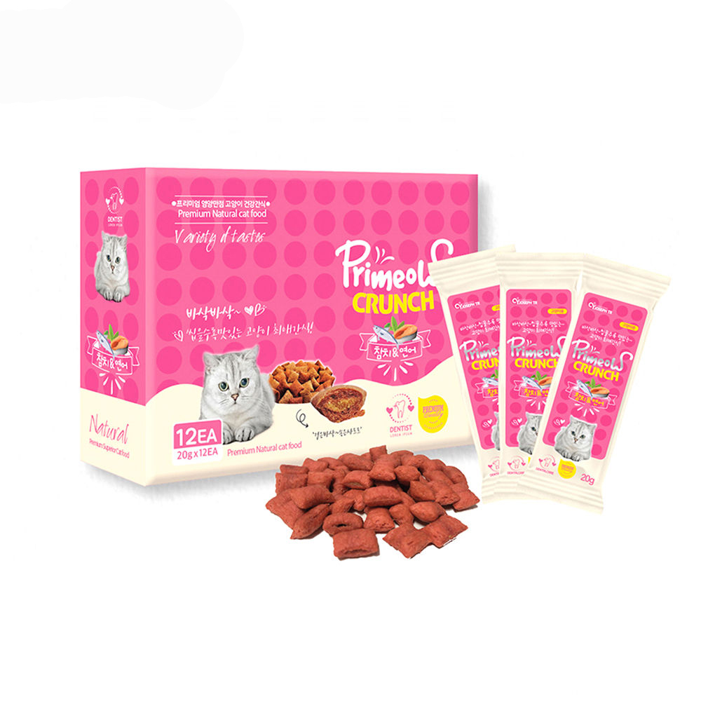 CY요셉 프리미요 크런치 맛있는 참치.연어 (20g x 12개입) (1박스) (고양이 간식)