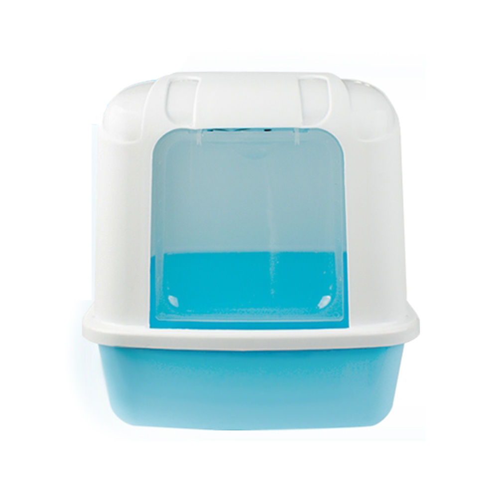 산시아 졸리 후드 고양이 화장실 (블루) (모래주걱포함)