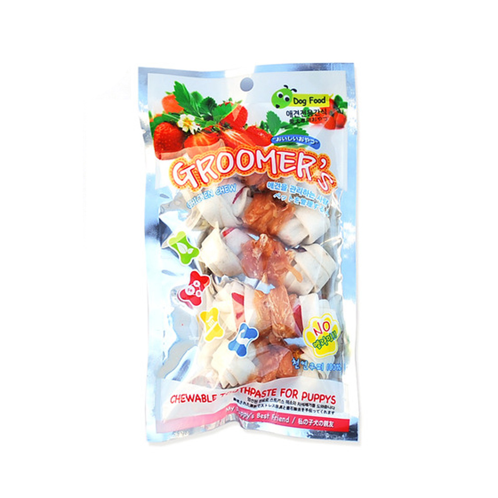 그루머스 치킨 우유껌 5p (강아지 간식)
