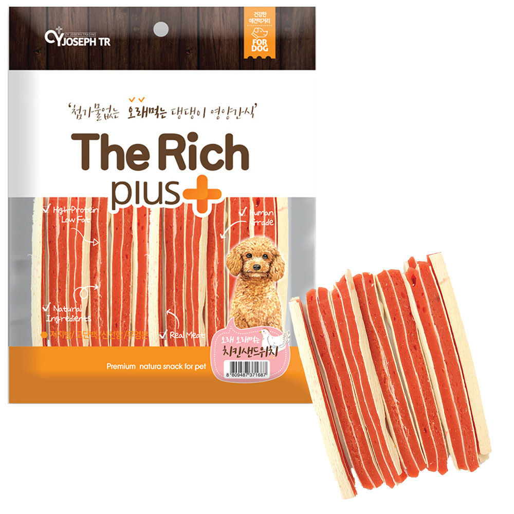CY요셉 더리치플러스 오래먹는 치킨 샌드위치 300g (강아지 간식)
