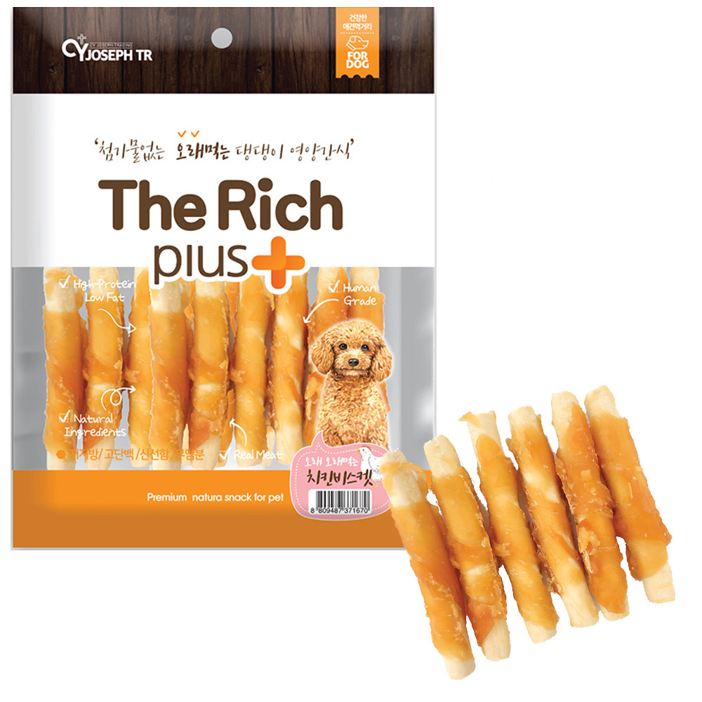CY요셉 더리치플러스 오래먹는 치킨 비스켓 300g (강아지 간식)