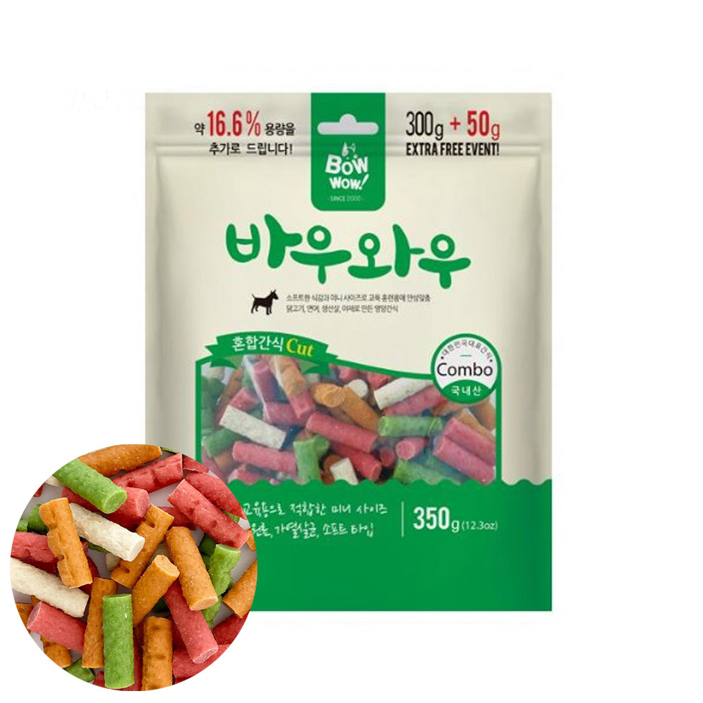 바우와우 혼합Cut 350g (강아지 간식)