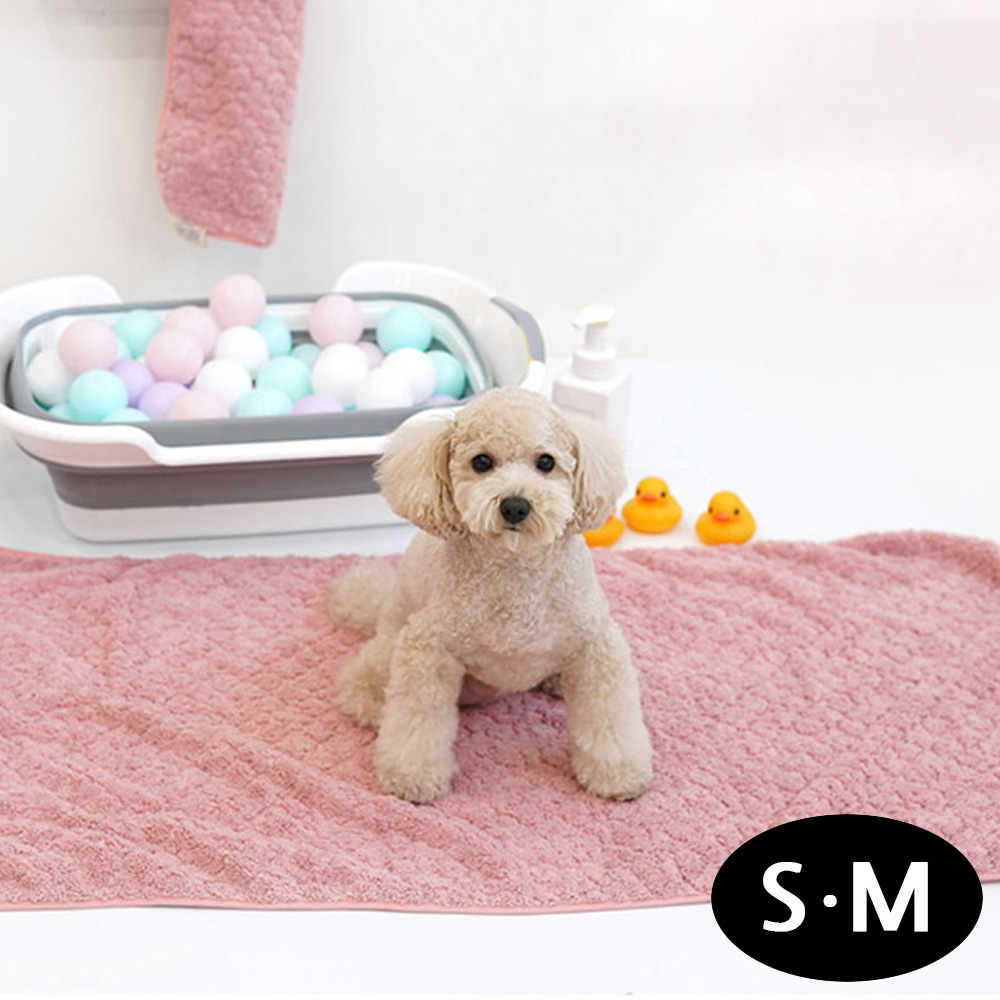 패리스독 슈퍼드라이 펫 타월 (핑크) (S.M) (애완용품)