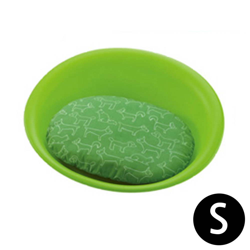 리첼 타원형 소프트 강아지 방석 (그린) (S)