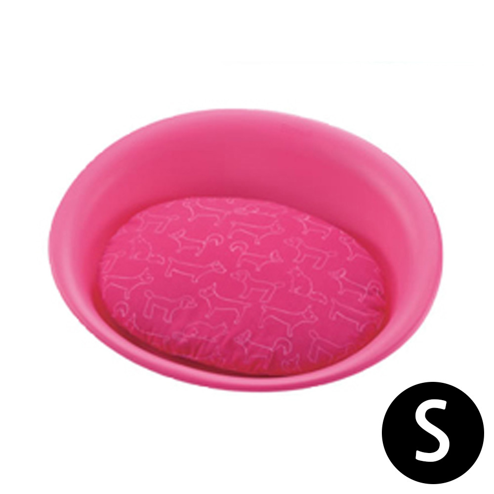 리첼 타원형 소프트 강아지 방석 (핑크) (S)