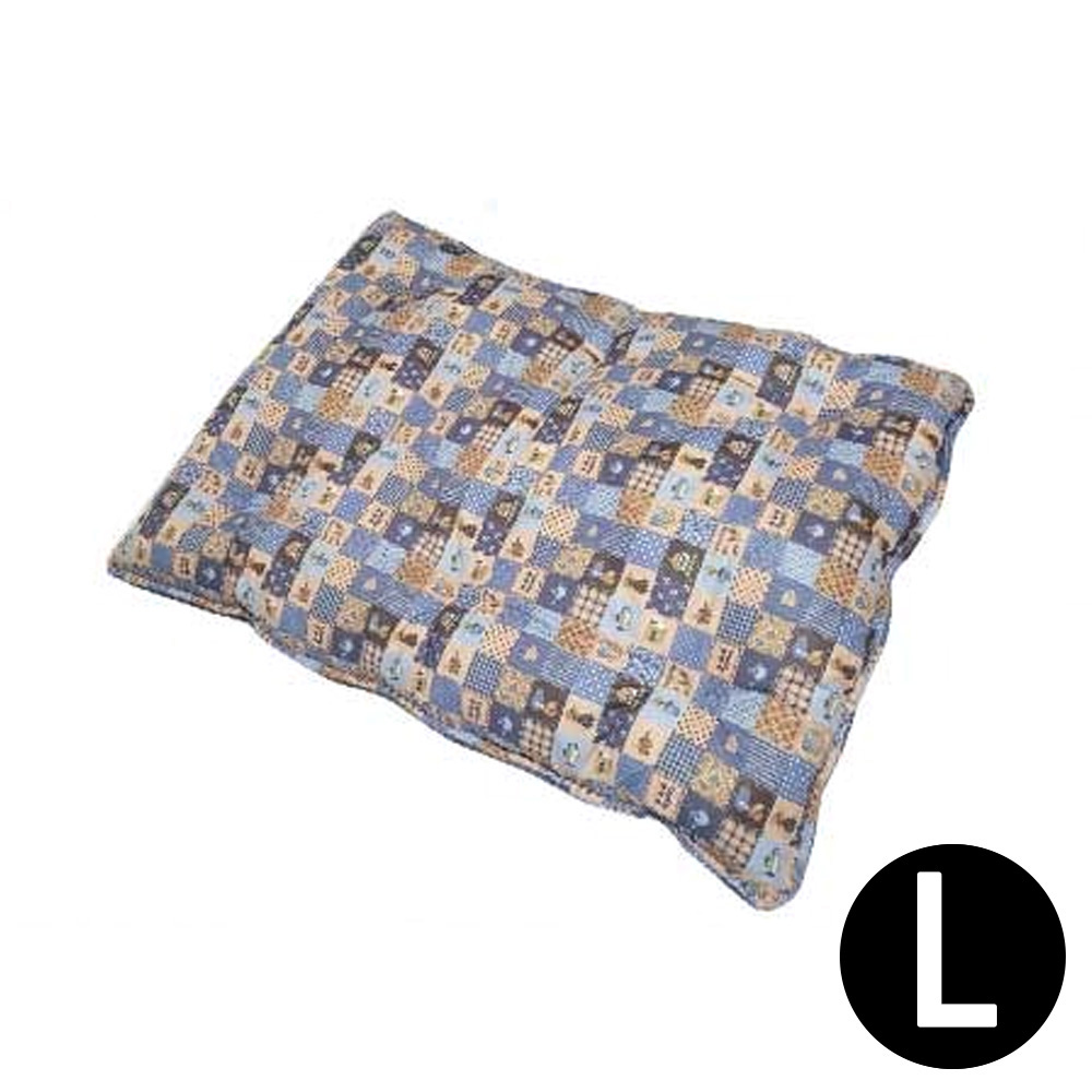 퍼피하우스 플래드 강아지 평방석 (블루) (L)