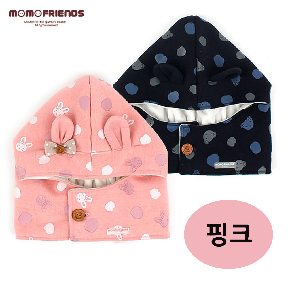 윙하우스 모모프렌즈 모리 후드워머 (핑크)